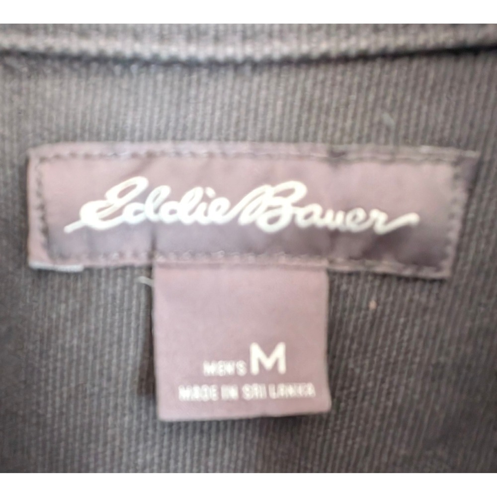 Eddie Bauer  Mens Gray Cotton Canvas Button Down Utility Shacket Size M - Picture 5 of 10